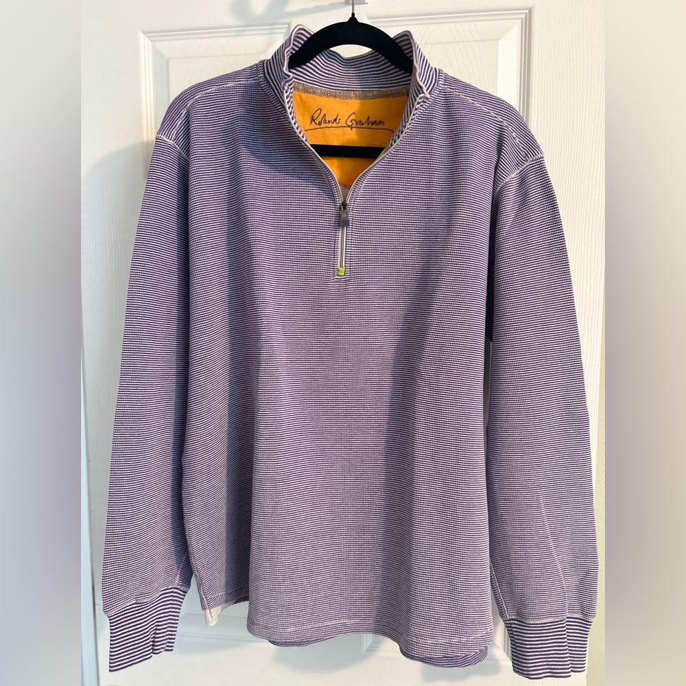 Like New Robert Graham Mens 1/4 Zip Pullover Size L